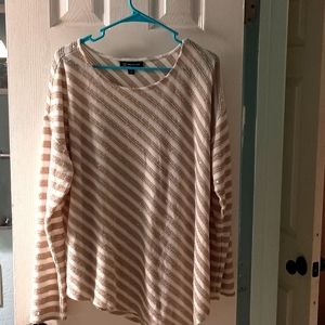 Subtle gold and clear sequins and asymmetrical hem on this beautiful top